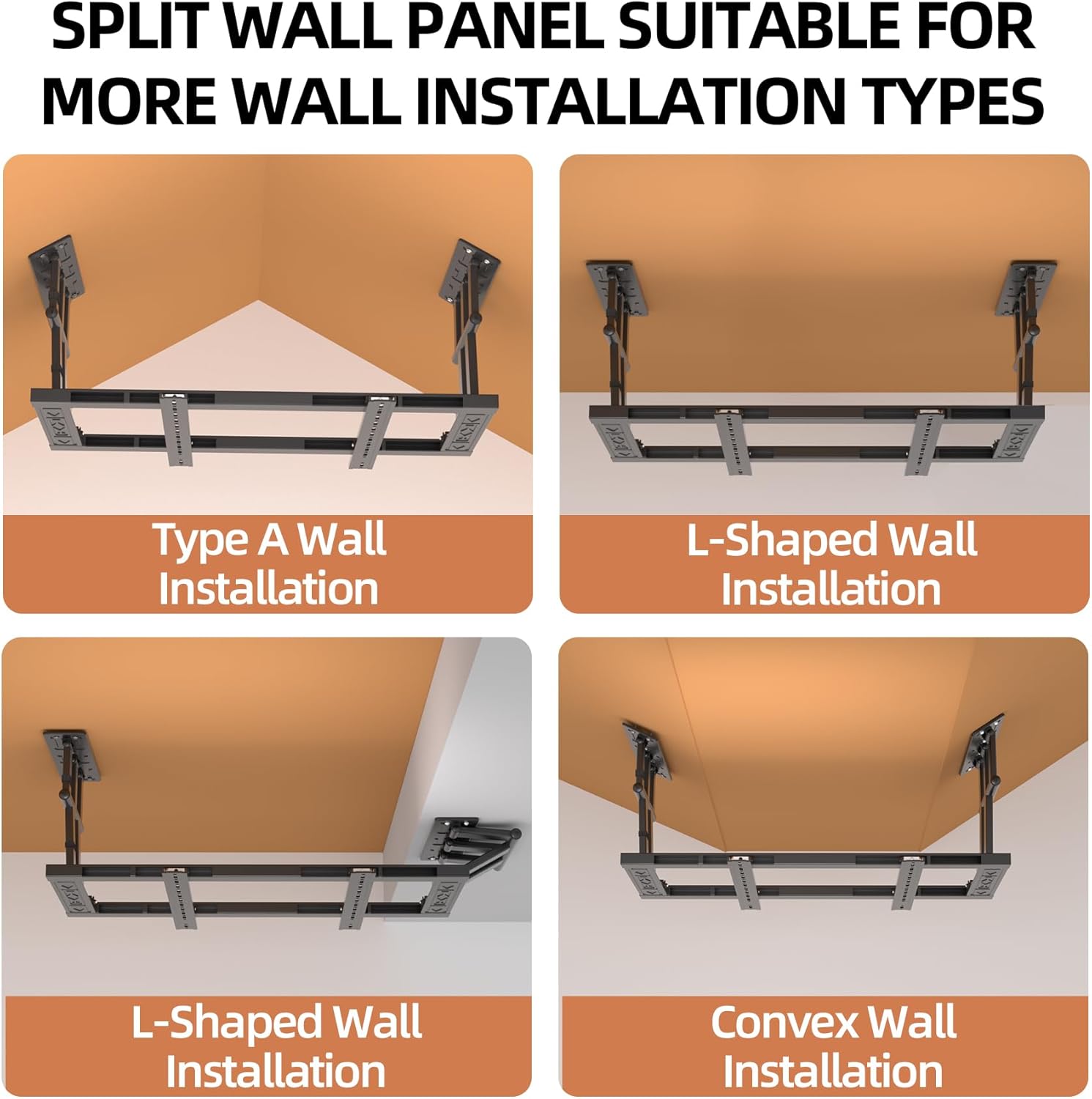 98,100,110,120, Corner Full Motion TV Wall Mount for 80,85,86,150 Inch TVs, Heavy Duty Ultra-Thin Tilt Extension Adjustable TV Bracket,VESA 300x100 to 1000x600,Holds up to 441 lbs,DY1086