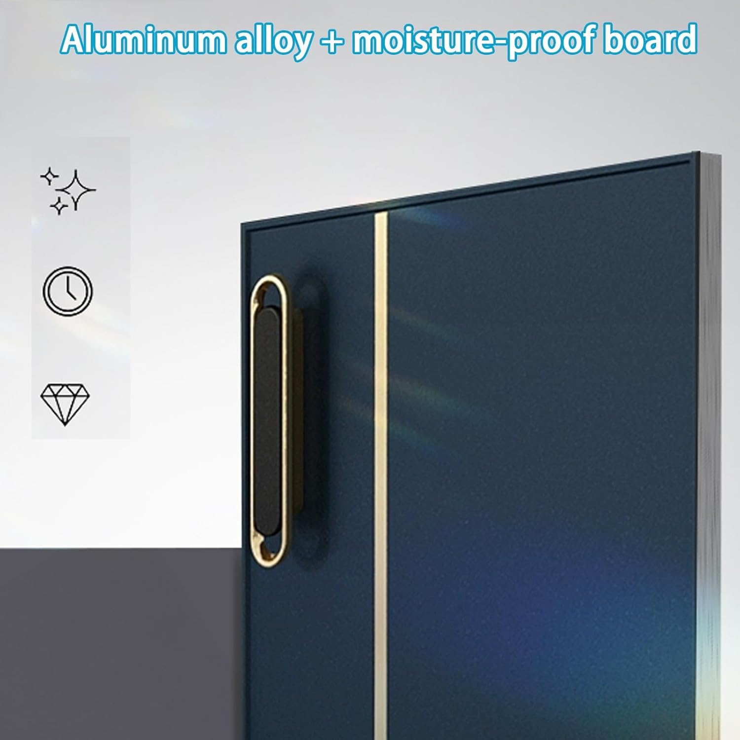 Corner Wall Mount Bathroom Sink, Bathroom Sink Cabinets, Corner Bathroom Vanity Sink, Ceramic Corner Sink with Storage Container and Mirror Cabinet, Space Aluminum Material(Gray,48cm/18.9in)