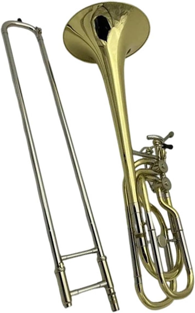 Adult Trombone Instrument Suitable For Beginners Bb/f Brass Plated Double Piston Trombone With Case Accessories