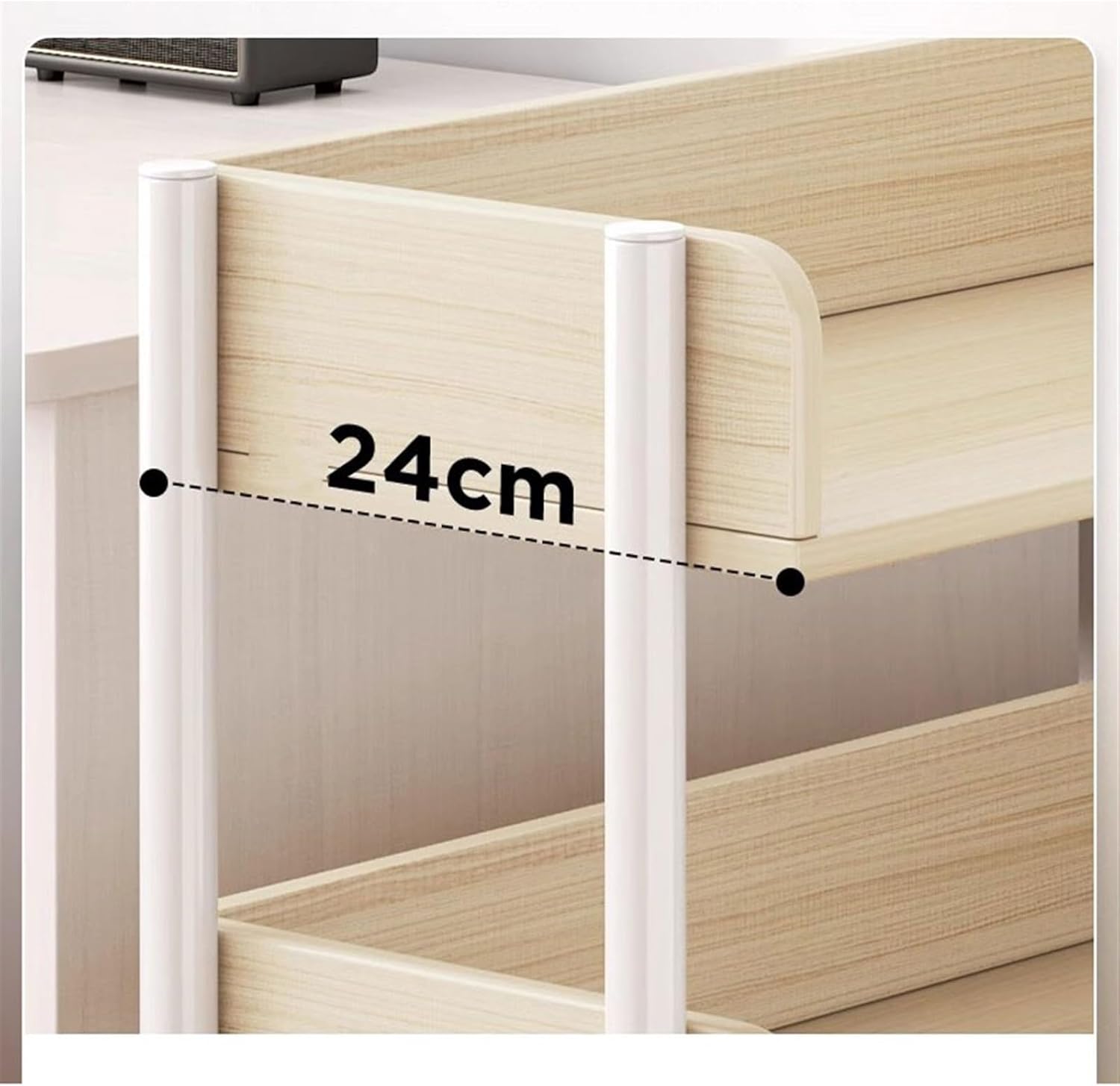 Printer Stand Multi-Layer Storage Shelf Organizer Printer Shelf Beside The Desk Simple Bookshelf Floor Storage Rack Office Printer Shelf(Small)