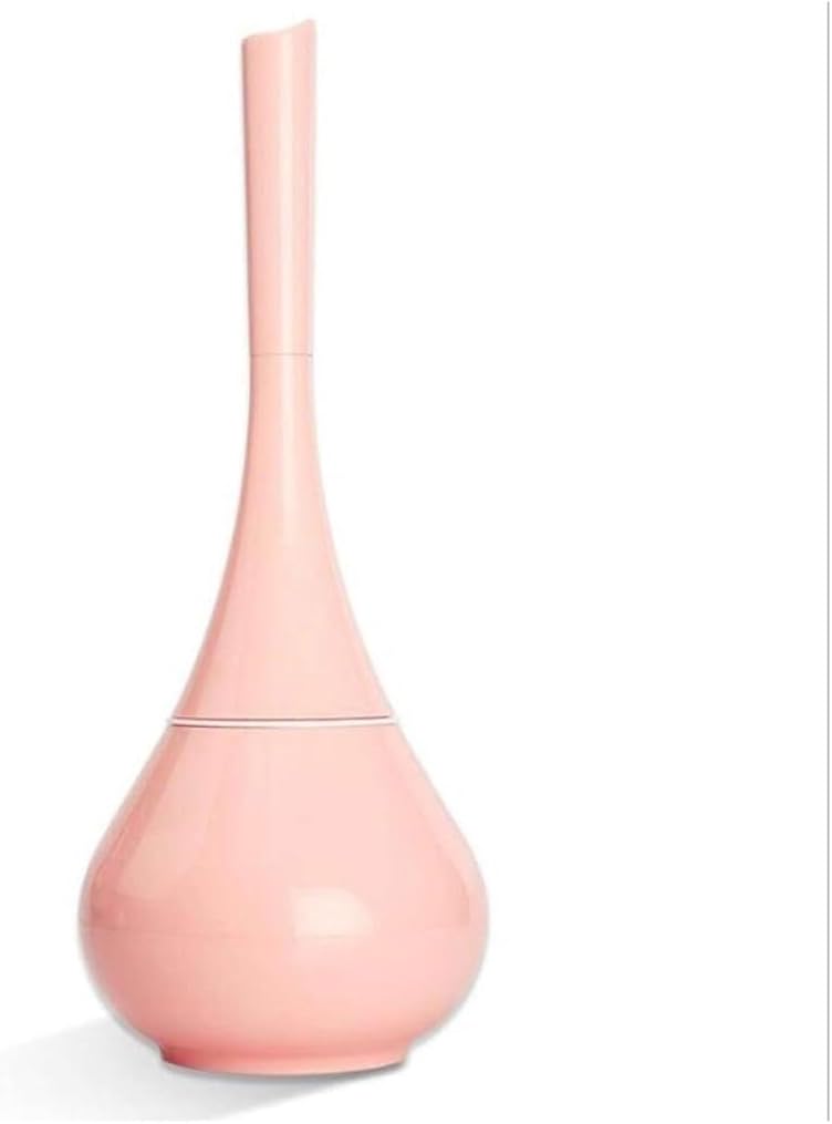 Toilet Brush Toilet Brush Toilet Brush and Bracket Bathroom Toilet Detachable Brush Vase Toilet Brush Holder with Base Long Handle Toilet Brush and Holder (Color : Blue) (Pink)