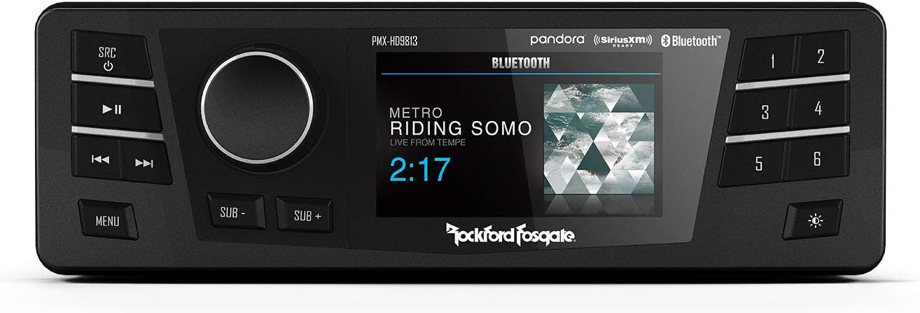 Rockford Fosgate PMX-HD9813 Direct Fit Digital Media Receiver for 1998-2013 Harley Davidson