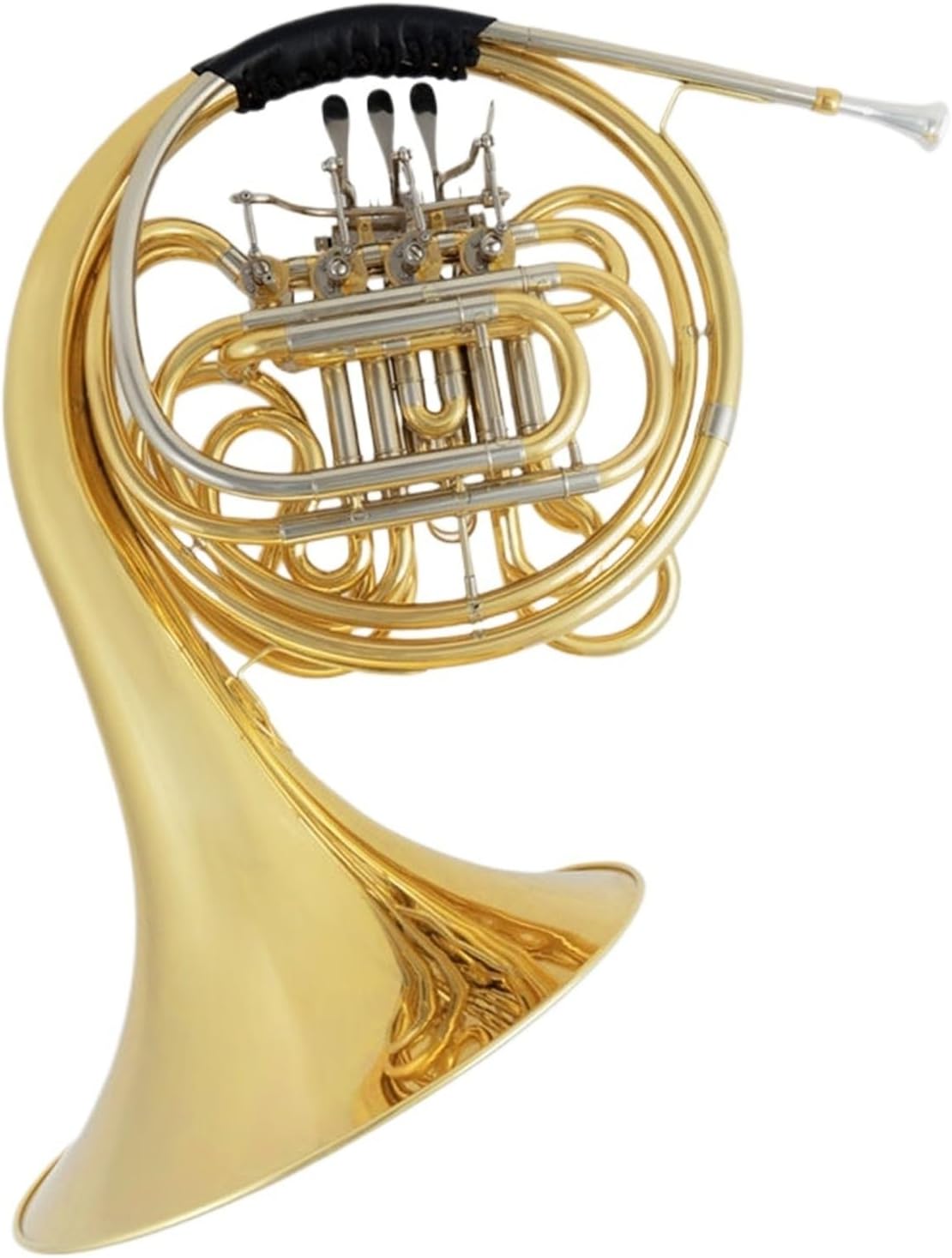 Professional double French horn B flat gold plated nickel material