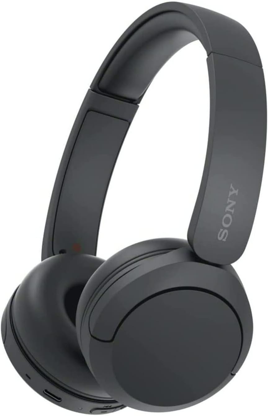 Sony WH-CH520 Compact Easy Carrying Wireless Bluetooth On-Ear Headphones with Microphone (Black) Bundle with Protective Hard Case for Headphones (2 Items)