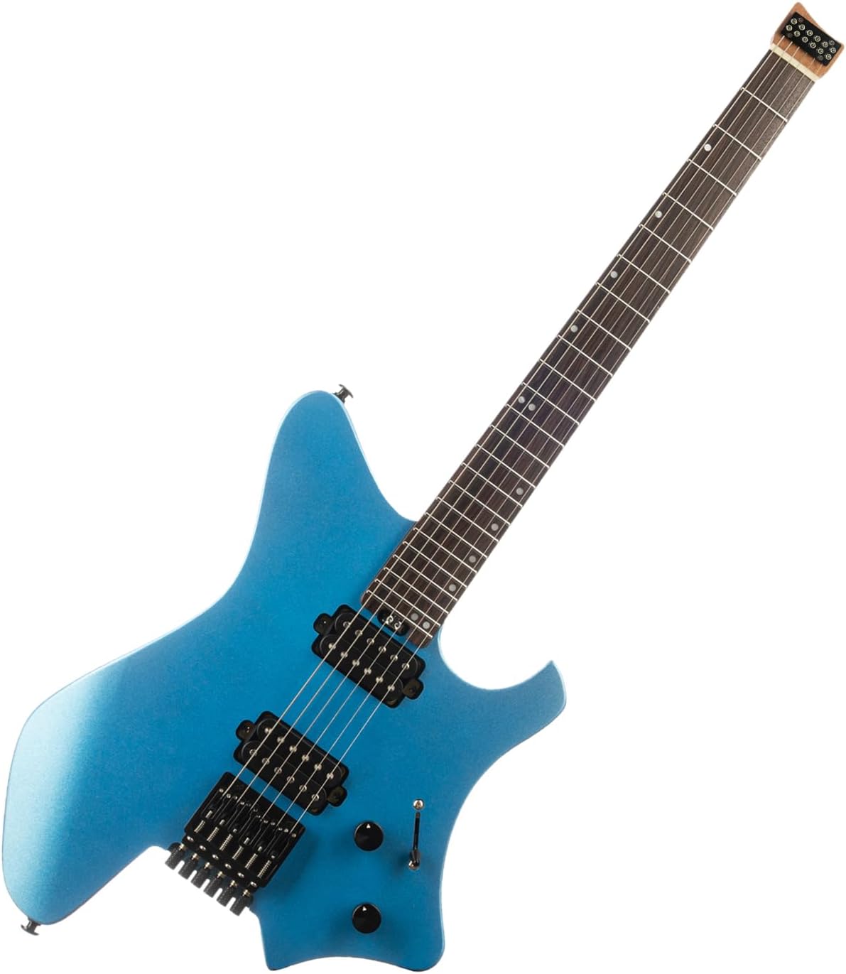 EART GW2-SE Headless Electric Guitar, Solid Electric Guitar Roasted Mahogany Body with Hard Maple Neck Standard Artones-H2SE Pickups,Satin Finish