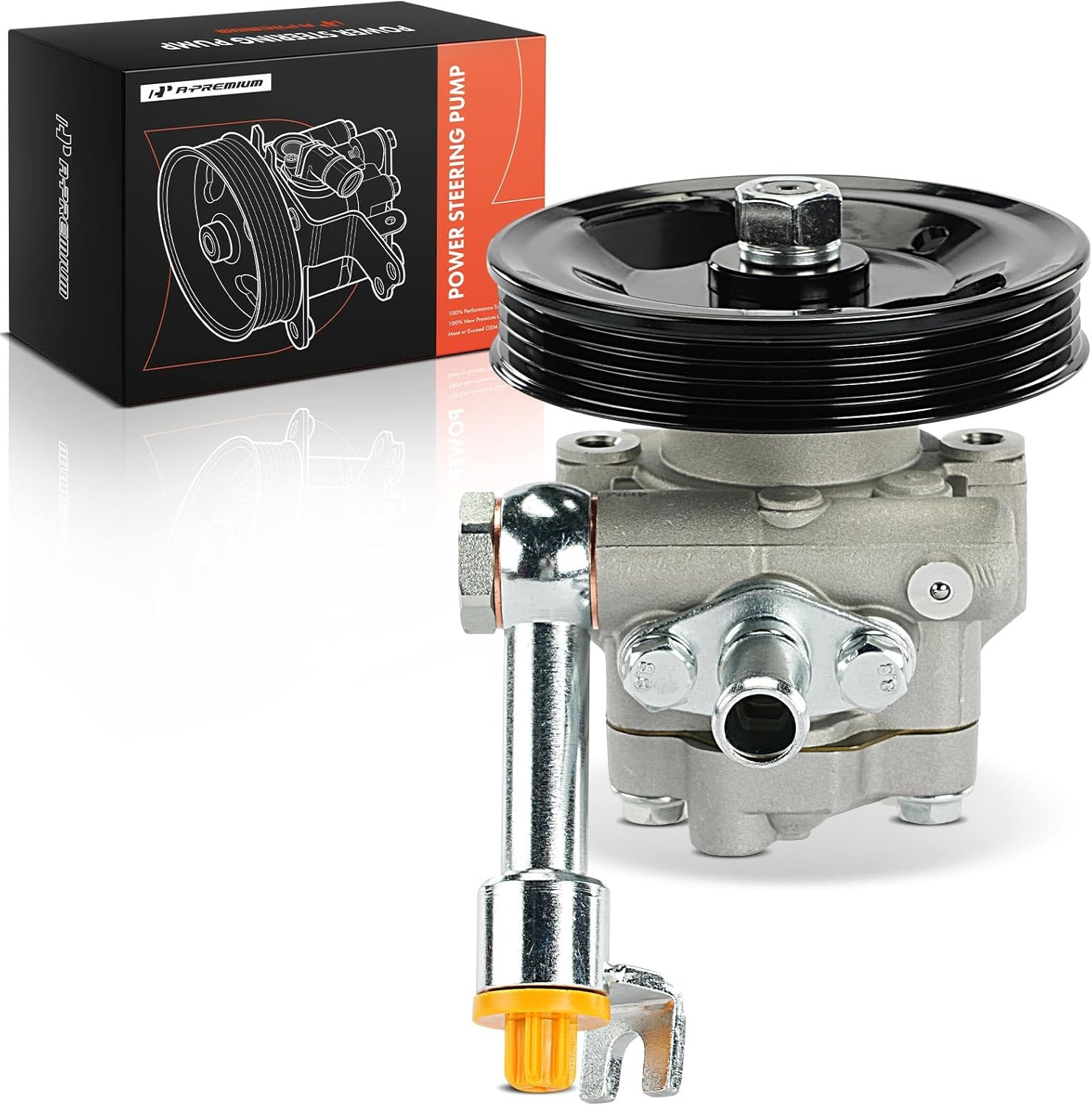 A-Premium Power Steering Pump, with Pulley & Inlet Line, Compatible with Nissan Altima 2002-2006 3.5L, Maxima 2004-2008, Quest 2004-2009