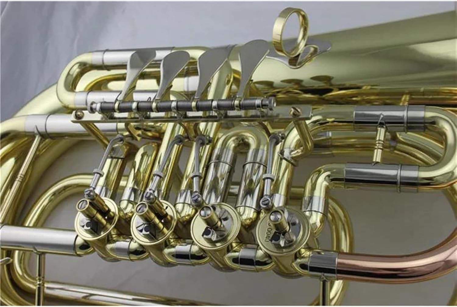 Beginner euphonium Gold Lacquer Rotary Euphonium 4 VALVE Tone C/Bb