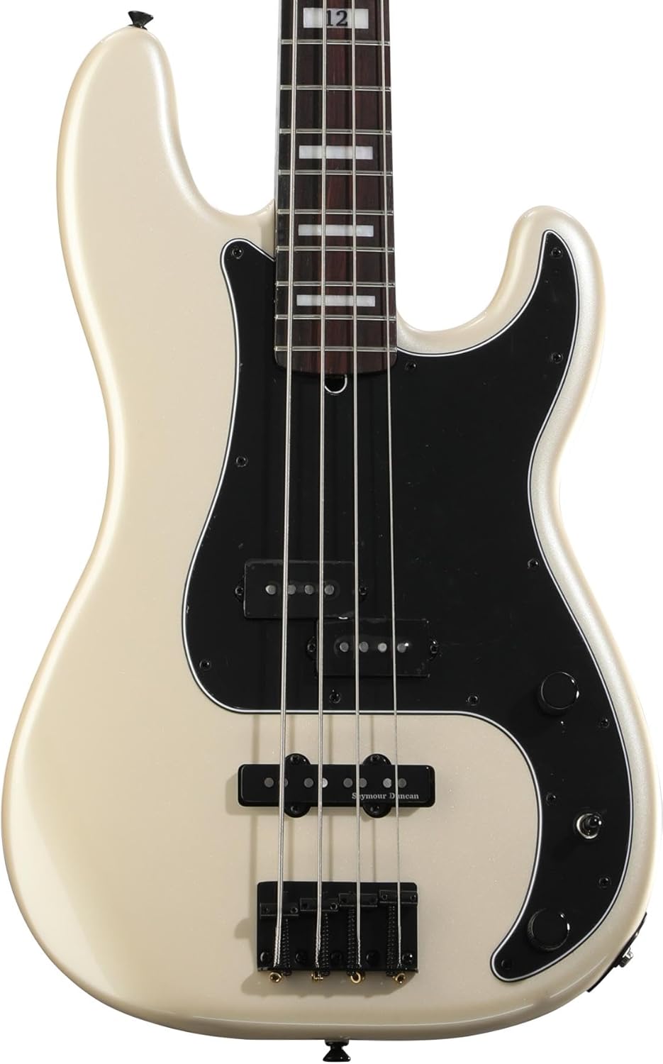 Fender Duff McKagen Deluxe Precision Bass, White Pearl, Rosewood Fingerboard