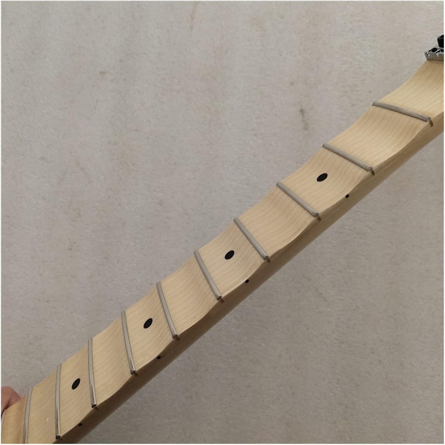 Reverse Full Scalloped Maple Electric Guitar Neck Replacement 22 Fret Maple Fingerboard Unfinished Guitar Neck