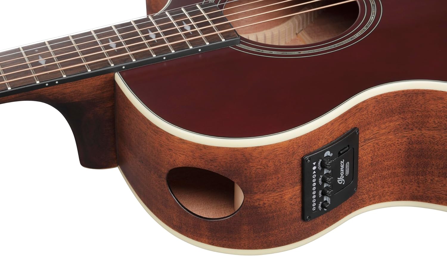Ibanez AE100 Acoustic-electric Guitar - Burgundy Flat