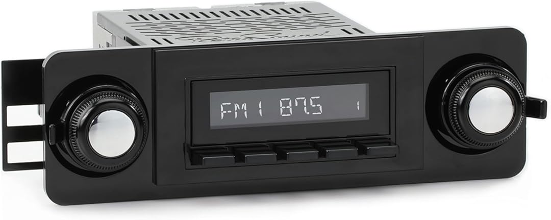RetroSound HB-219-23-93 Hermosa Direct-Fit Radio for Classic Vehicles (Black Face and Buttons and Black Bezel)