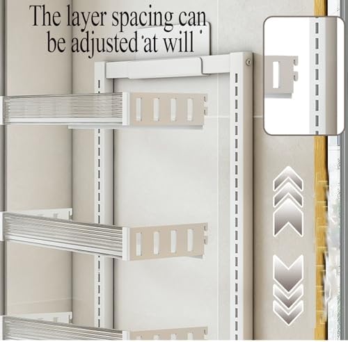 Bathroom Shelf Over Toilet Wall Mount, Toilet Shelf Rack Adjustable, Bathroom Storage Organizer No Drill with Hooks for Over Toilet Storage and Bathroom Shelf (Col