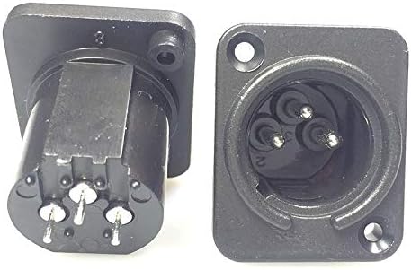 Davitu Electrical Equipments Supplies - 100pcs/lot 3 Pin XLR Male Plug/Female Jack Panel Mount Chassis Plastic 3 Poles XLR Plug Jack Socket Microphone MIC Connector - (Color: 100pcs Female)