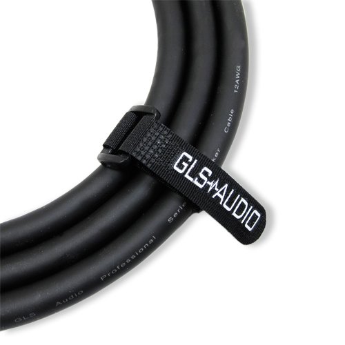 GLS Audio 50 feet Speaker Cable 12AWG Patch Cords - 50 Ft Speakon to Speakon Professional Cables Black Neutrik NL4FX (NL4FC) 12 Gauge Wire - Pro 50' Speak-on Cord 12G - Single