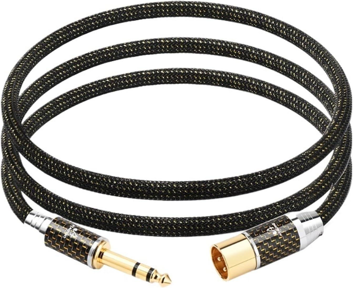 6.5mm Audio Cable OCC Gold-plated Core 6.35mm TRS to XLR Male&Female Adapter for Mixer Speaker(1piece 6.5 to XLR M,3.5m)