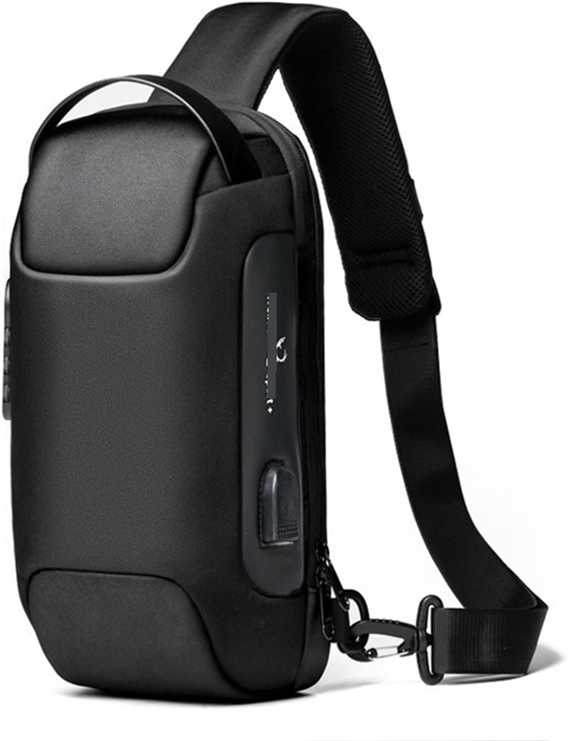 Men's single shoulder waterproof USB crossbody bag anti-theft short travel chest bag