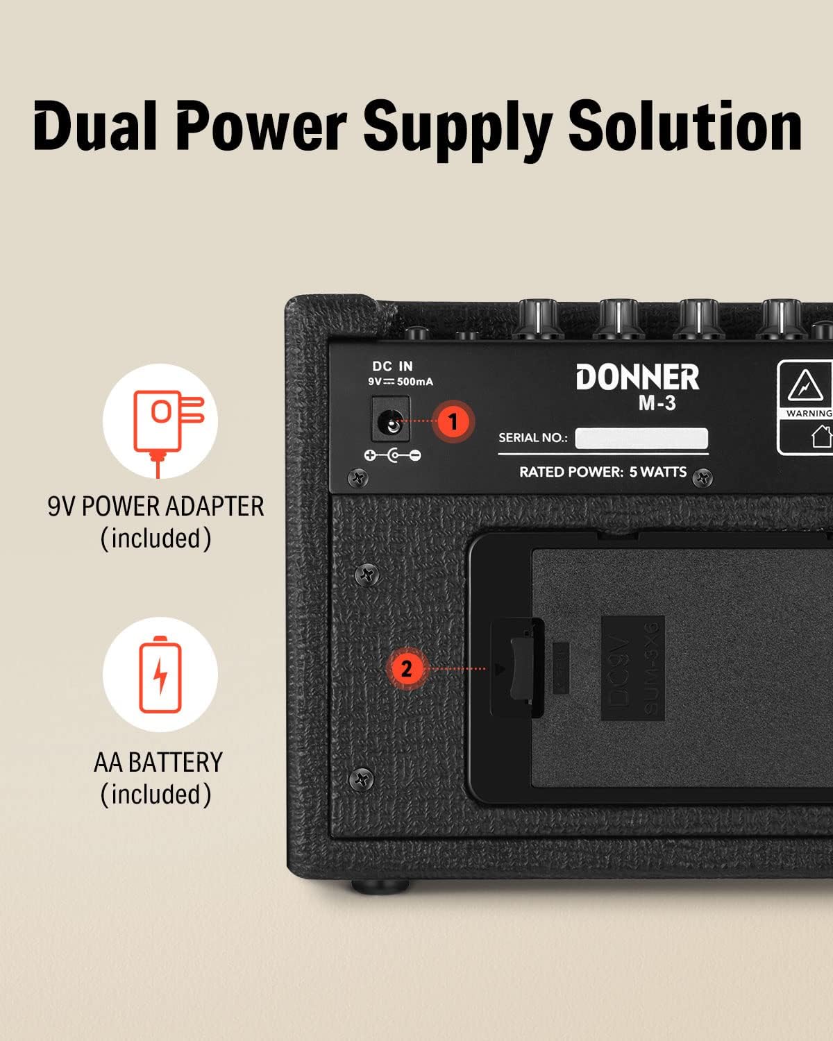 Donner DMT-66 39 Inch Full Size Electric Guitar for Beginner Starter Kit with Bag, Gradient Blue and Mini Electric Amp