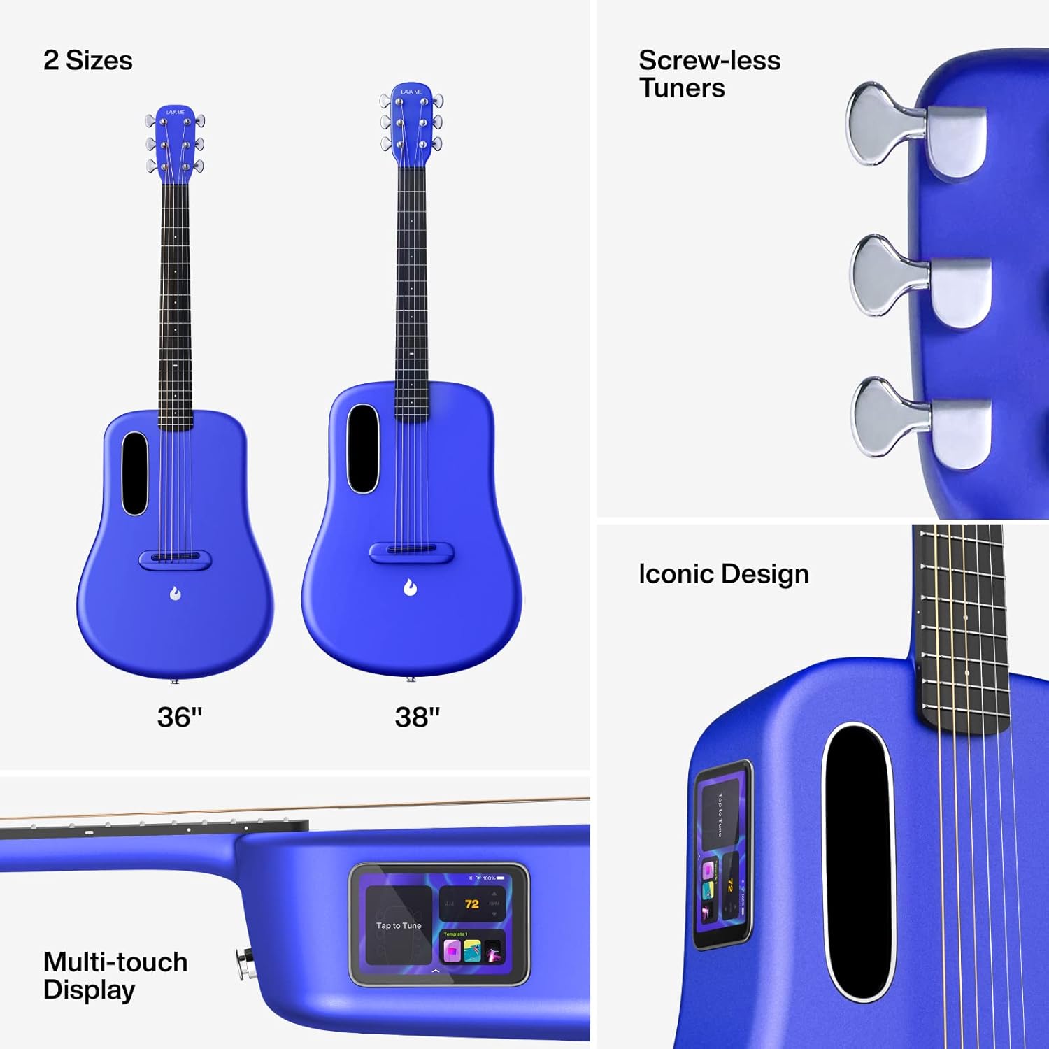 Lava Music Lava ME 3 38” Smart Guitar in Blue w/Space Bag