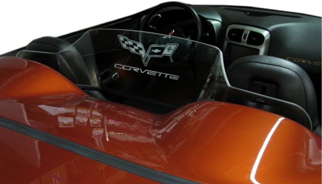 WindRestrictor - Wind Deflector for Convertible Compatible with 2005-2013 Chevrolet Corvette C6 - Control air flow, cut down backdraft & noise - GM Licensed - Easy Install - Laser-Etched Design