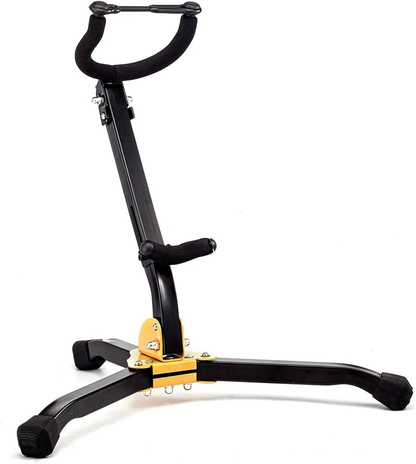 Alto Tenor Sax Holder Adjustable Saxophone Floor Bracket Wind Instrument Accessories saxophone accessories kit(Yellow)