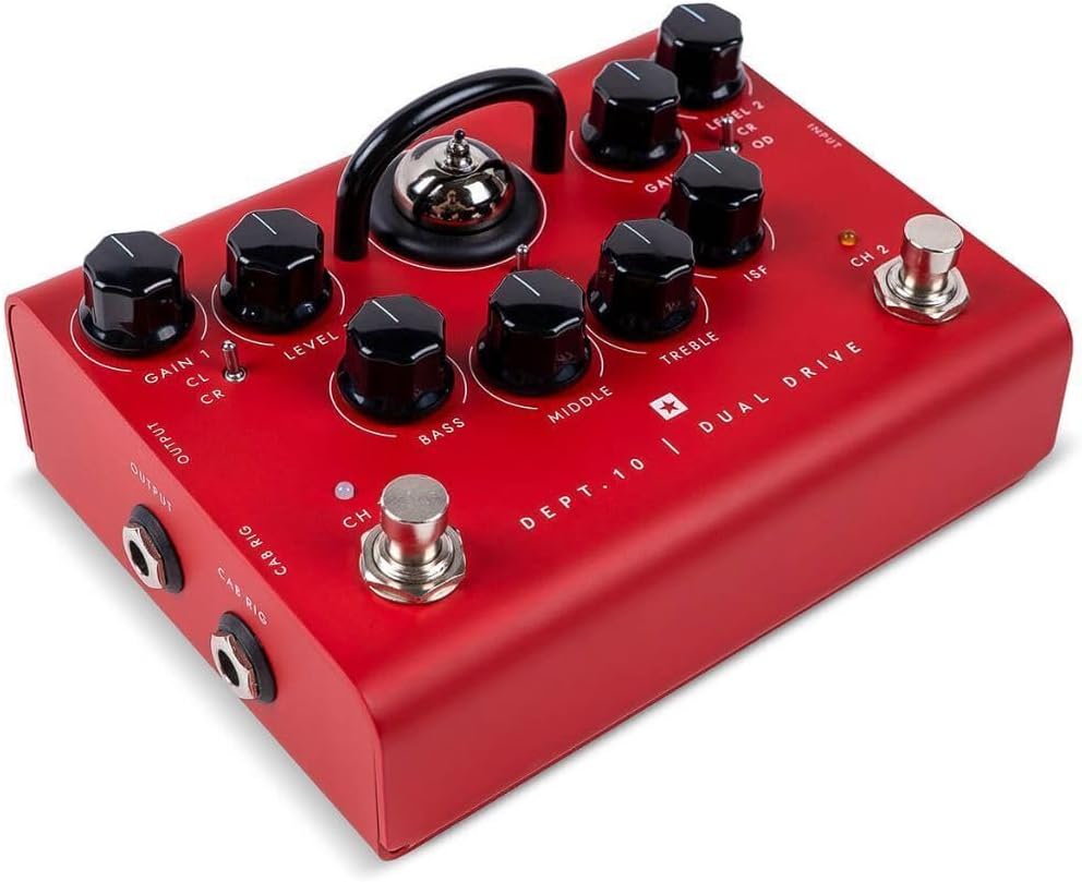 Blackstar 2 Channel ECC83 Triode Valve Dual Drive Pedal with USB Recording Output, FX-Loop, and Cab Rig Speaker Simulator (Renewed)