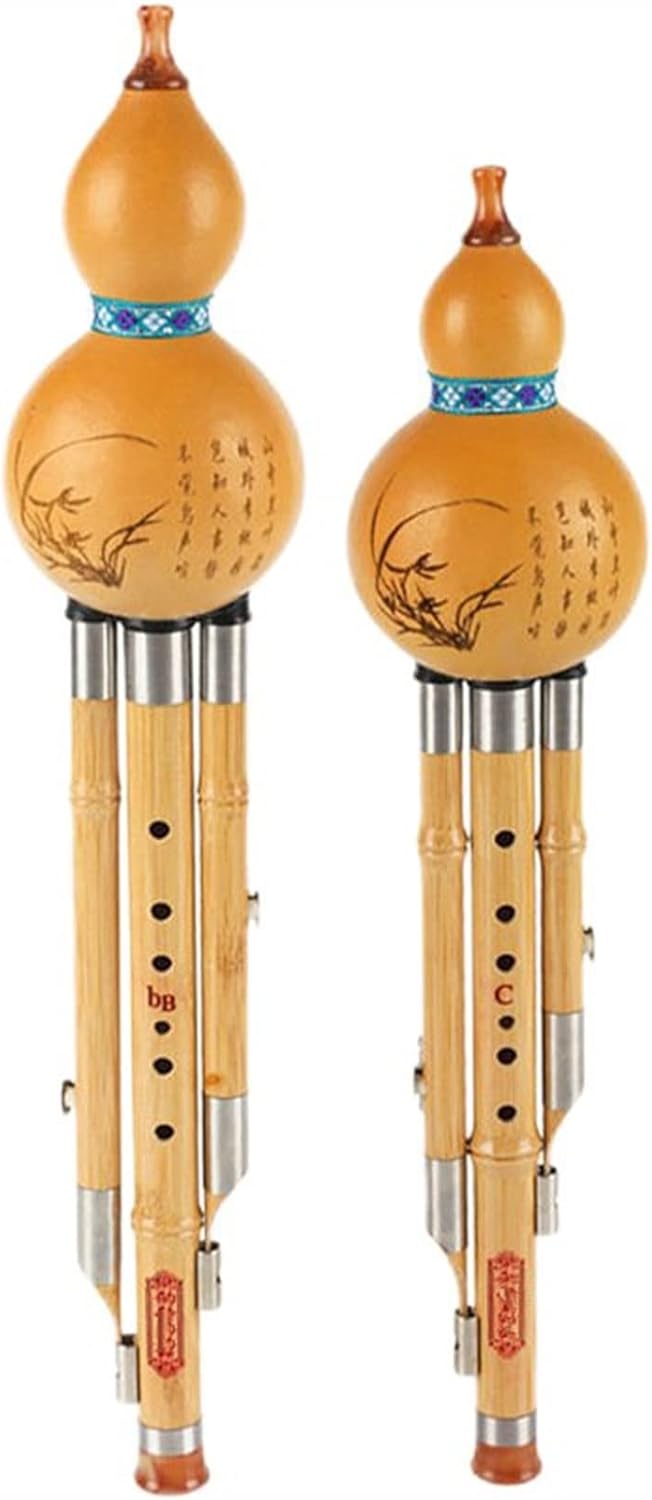 FLFL Hulusi Hulusi Musical Instrument Adult Students Learn to Play in C Key/B Flat Key/G Key/F Key/D Key (Color : B Flat Key)