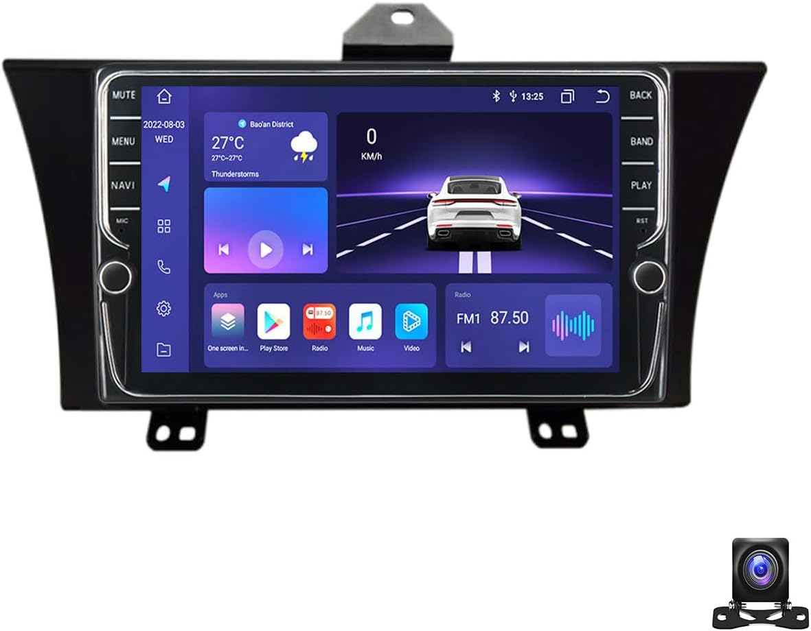 Double Din Car Stereo Bluetooth MP5 Player with Carplay/Auto, 9 Inch Touchscreen Radio Receiver with AHD Backup Camera, Compatible with Honda Elysion 2012~2015 Support 4G/SWC/DSP,K700S