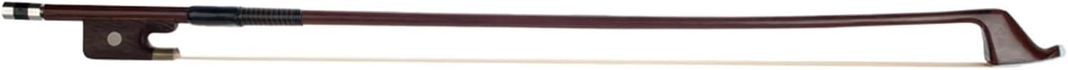 TSTS 1/8 Double Bass Bow Brazilwood Pernambuco Performance Double Bass Bows Round Stick White Horsetail Professional Violin Bow