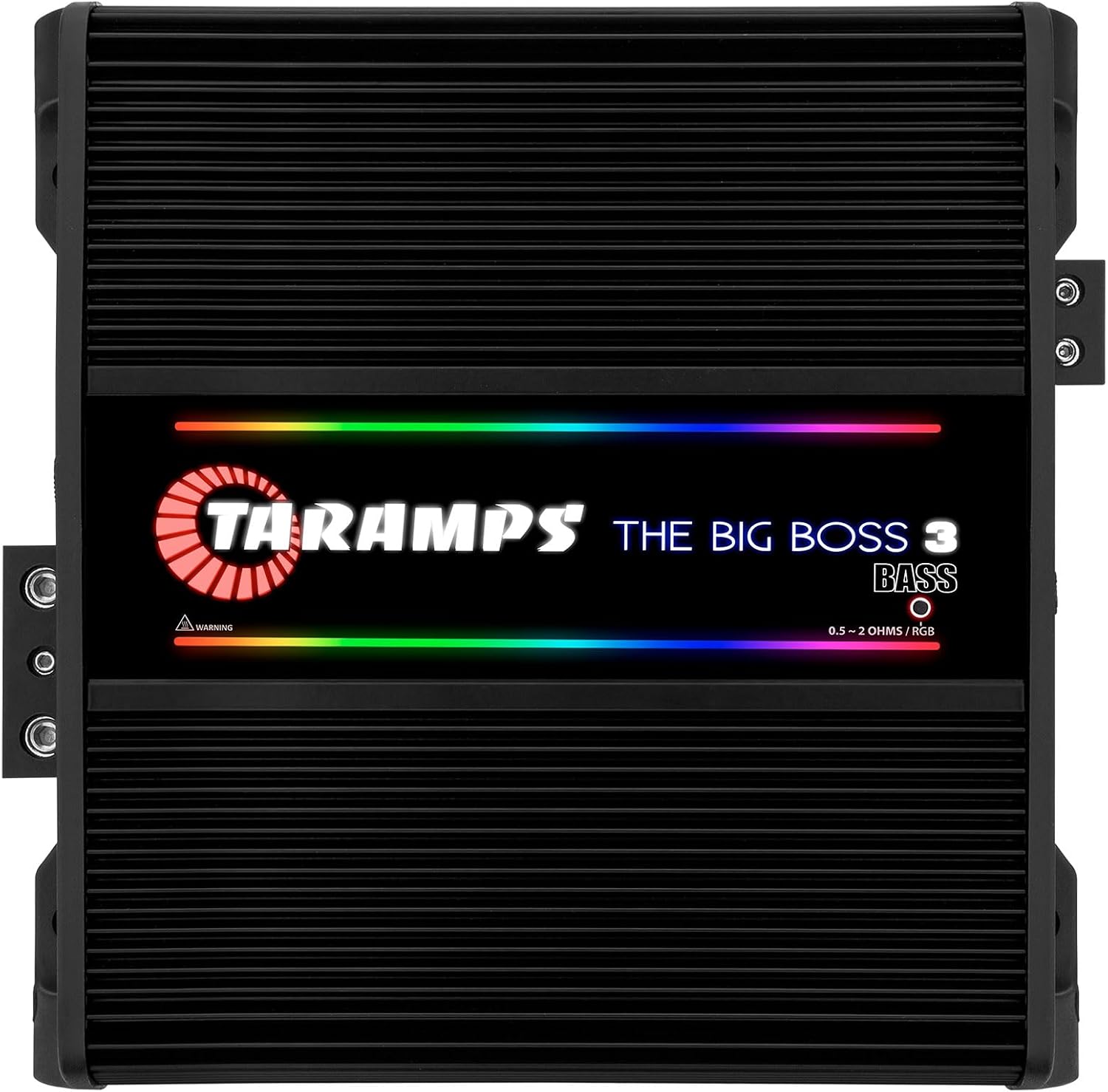 Taramp's Taramps The Big Boss 3 Bass Black Color Amplifier 0.5 to 2 Ohms 3000 Watts RMS 108 RGB Effects, Multi Impedance, Monoblock Class D, Smart 3k Car Audio