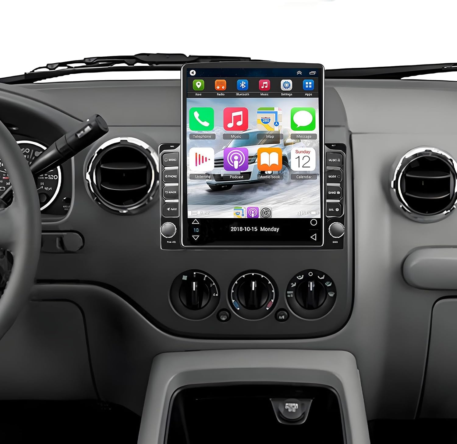 PHEZEN 9.7 inch Touchscreen Car Stereo Fit for Ford Expedition 2003-2006, Android 13 Double Din Car Radio with Carplay & Android Auto in-Dash Navigation BT Mirror Link WiFi Backup Camera 2+32G