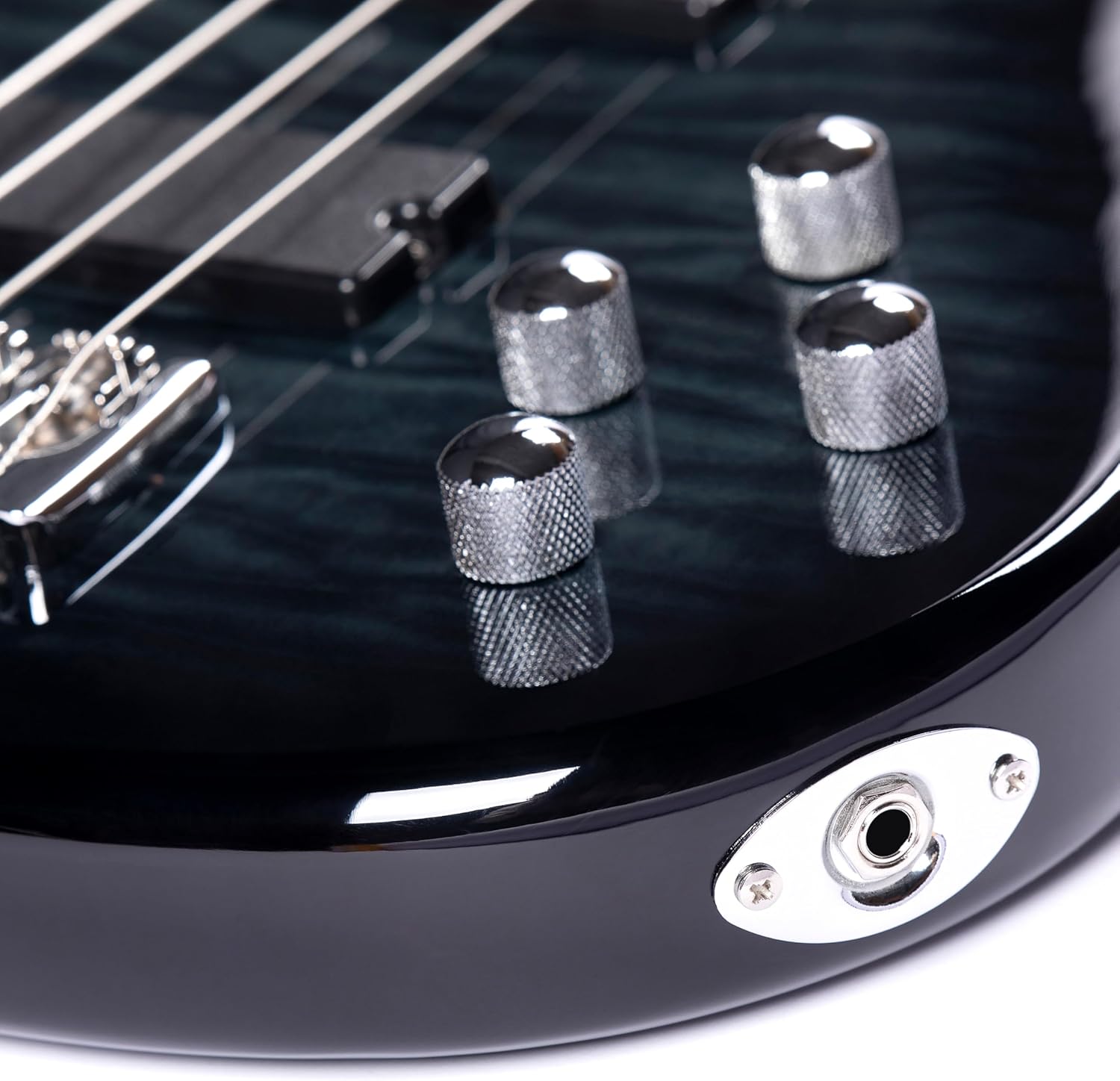 Grote GTBS-01 Electric Bass Guitar 4 String Maple Headstock Maple Neck Poplar Body (Black)