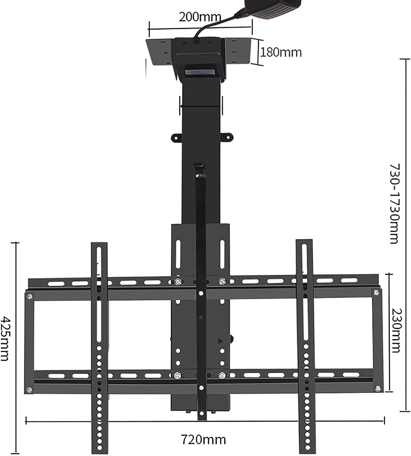 TV Wall Bracket, TV Wall Mount, Motorized Ceiling TV Mount, Monitor Bracket, Electric TV Lift with Remote Control and Memory Setting