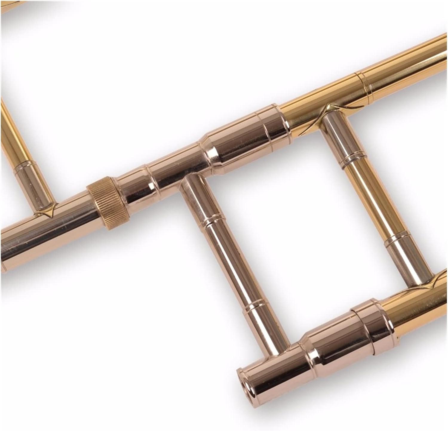 FLFL Student Trombone Professional Tenor Trombone B Flat Tenor Horn with Trombone Mouthpiece and Gloves Gold Brass Wind Instruments