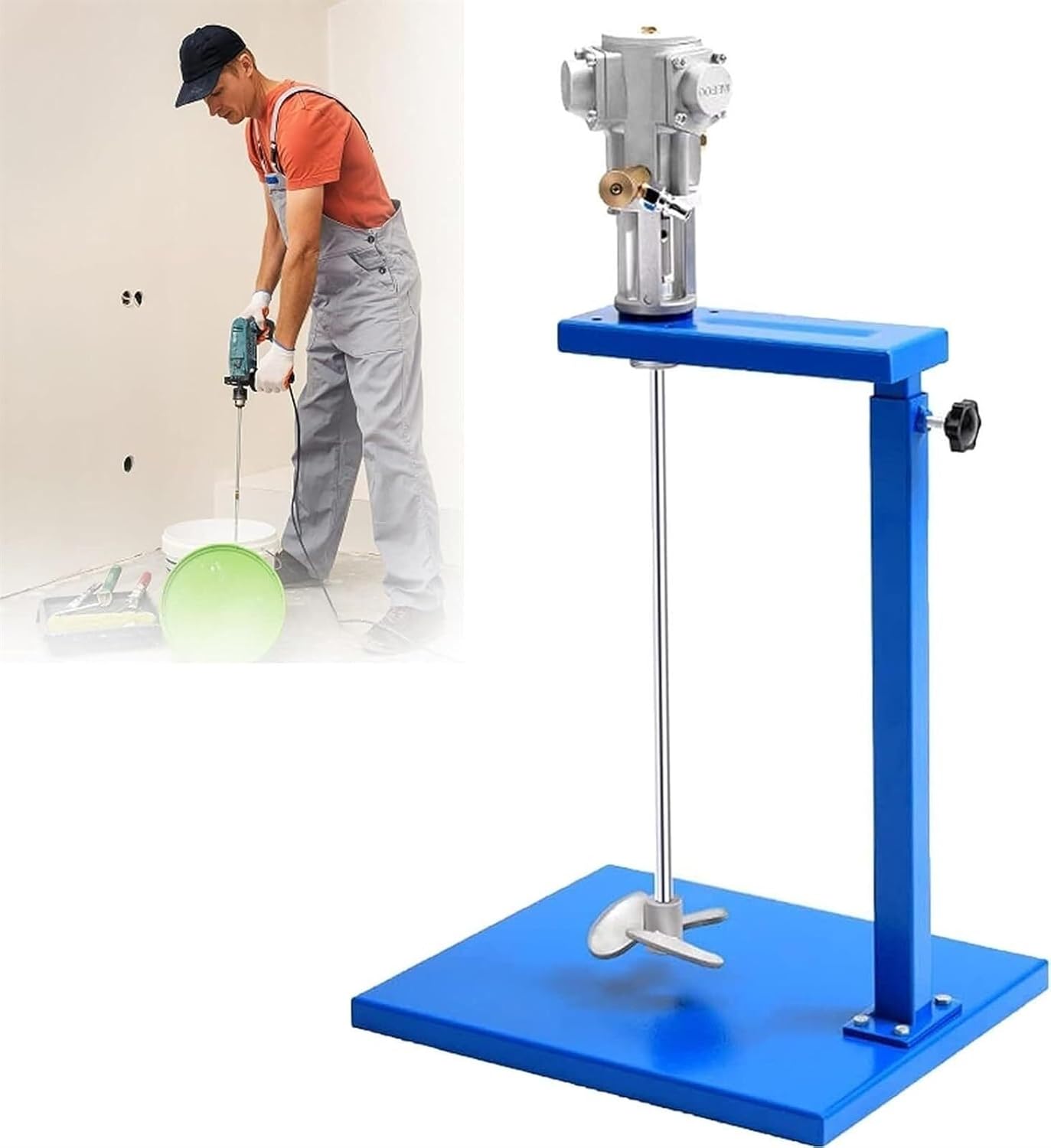 Automatic Lifting Pneumatic Paint Mixer Pneumatic Mixing Machine Air Agitator 5 Gallon Pneumatic Paint Stirring Machine