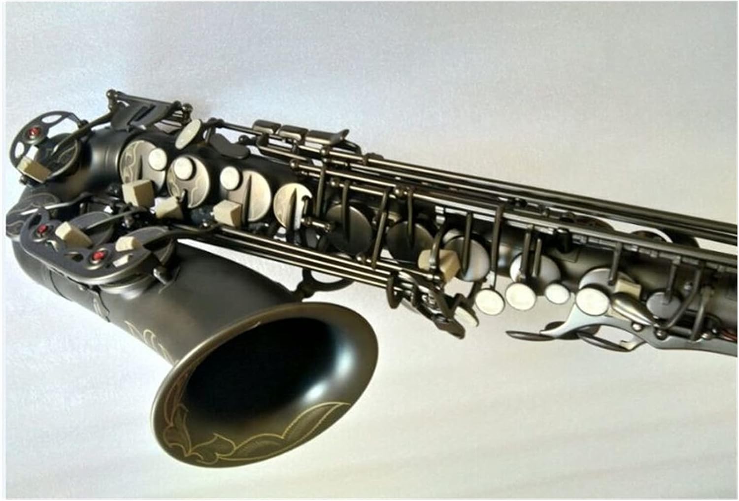 Alto Saxophone All Black Matte with Cleaning Cloth White Gloves Sax Mouthpiece Box Etc Student Saxophone