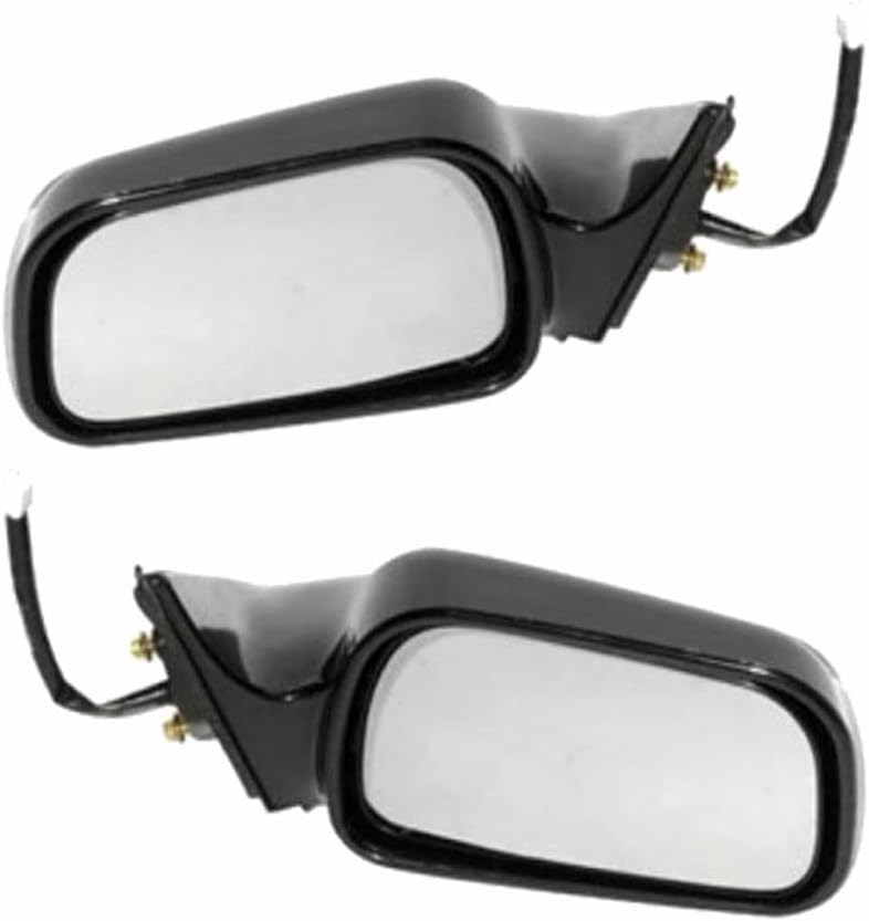 For Toyota Camry 1992 1993 1994 1995 1996 Door Mirror Driver and Passenger Side | Pair | Power | Non-Heated | Non-Folding | Gloss Black | Replacement For TO1320138 | 8794006030C0