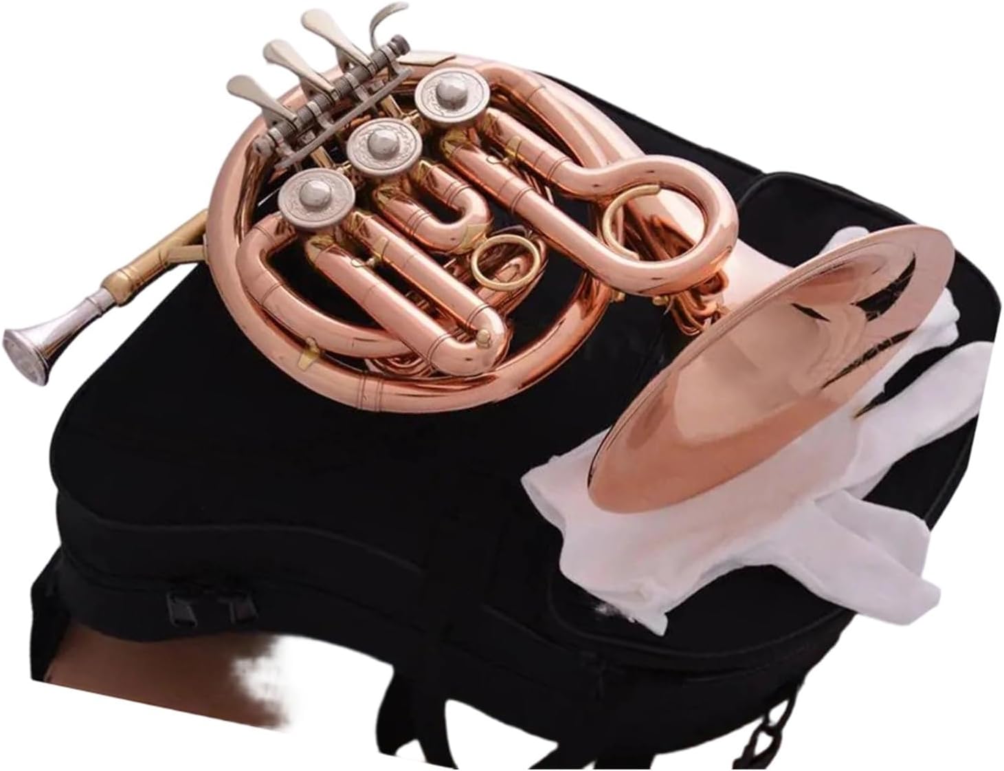 4 Key French Horn Professional Rose Copper Bb Mini French Horn Hand Engraved Box