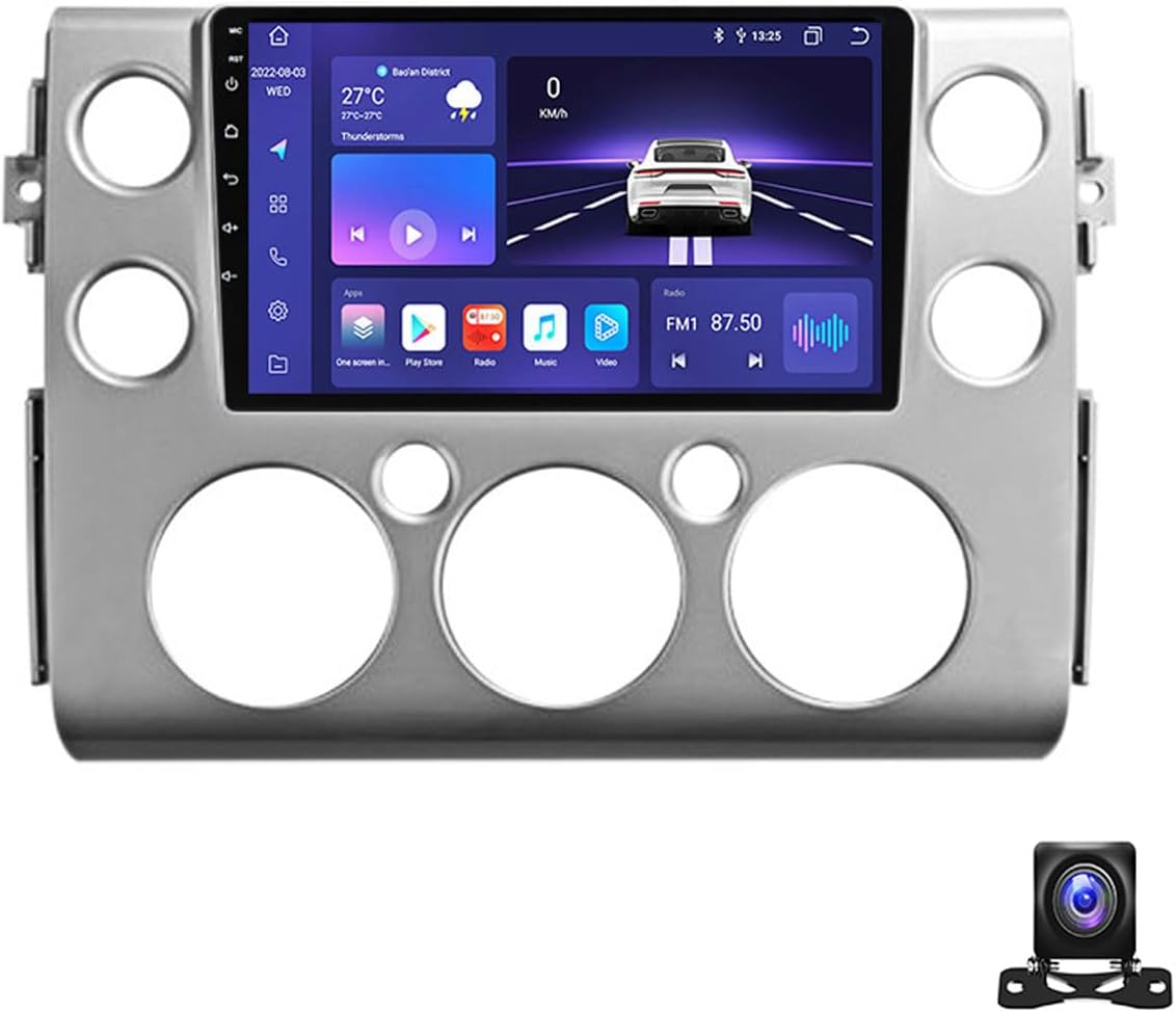 9 Inch Android 13 Car Radio Compatible with Toyota FJ Cruiser J15 2006~2020 Bluetooth Car Stereo Compatible with Carplay Android Auto, Navigation, Steering Wheel Controls, Backup Camera,M700S 8G+128G