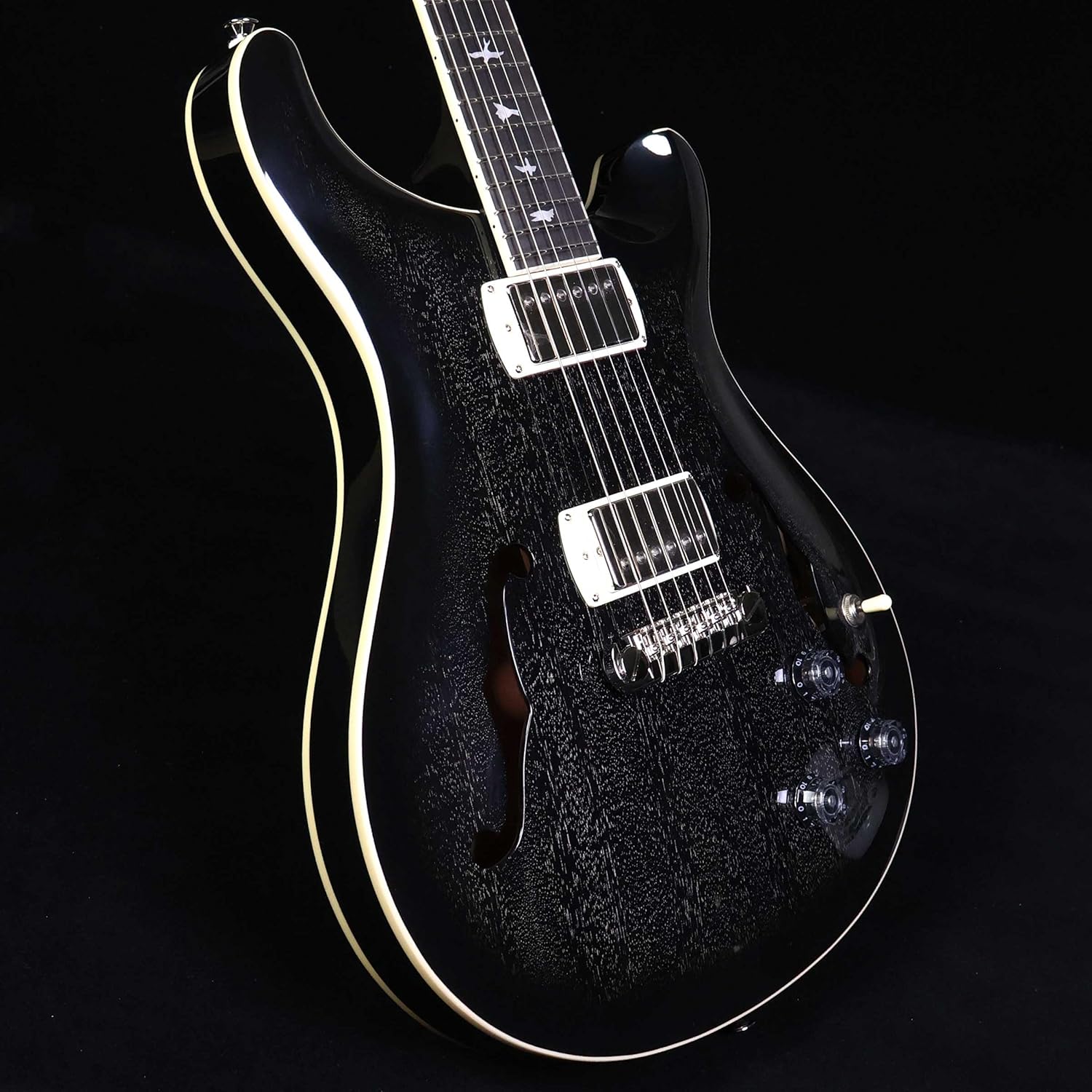 PRS SE Hollowbody Standard Piezo, Dog Hair Smokeburst with Case