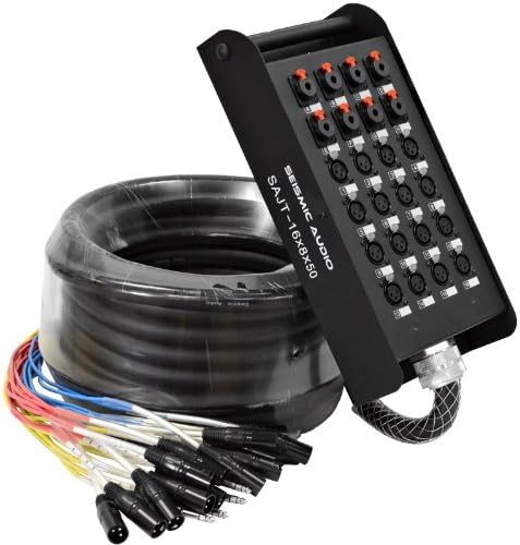 Seismic Audio - SAJT-16x8x50 - 16 Channel 50' XLR Snake Cable with 1/4