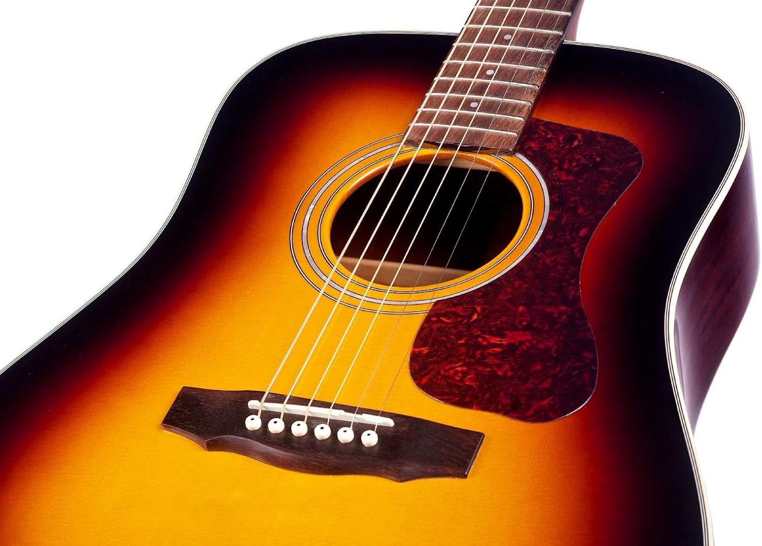 Guild Guitars D-140 ATB Acoustic Guitar, Antique Burst, All Solid Woods Dreadnought, Westerly Collection, with Premium Gig Bag