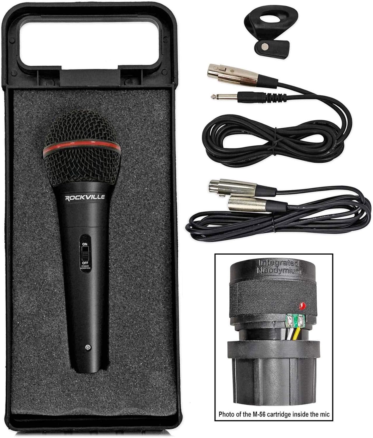 Rockville RMIC-SR Bundle: Handheld Vocal Recording Wired Microphone with Cables and Mic Case, iSTAND 75 Desktop Boom Arm Stand for Mic/iPhone/iPad/Webcam, 2-Items