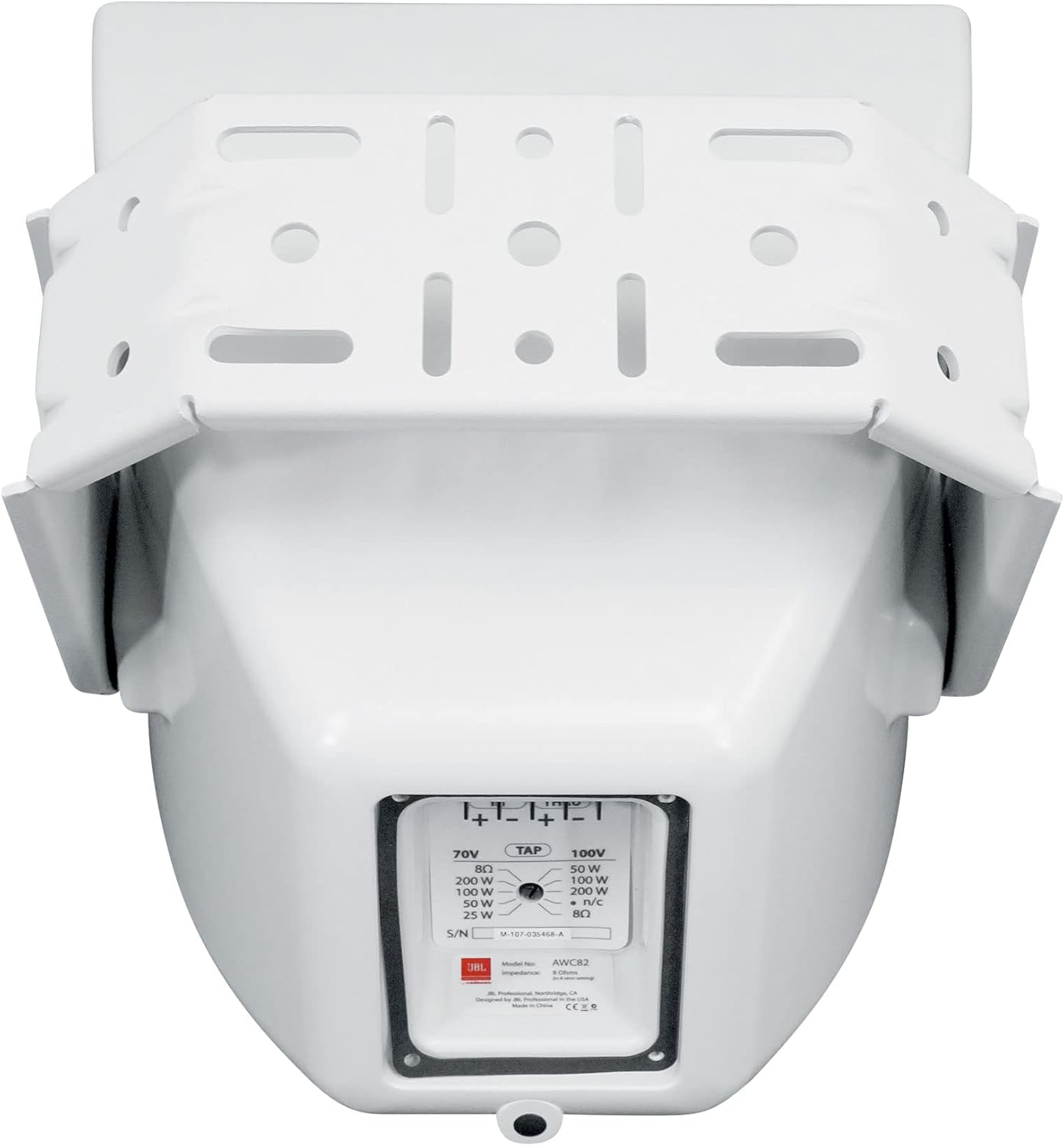 JBL Professional AWC82 All-Weather Compact 2-Way Coaxial Loudspeaker with 8-Inch LF, Light Grey