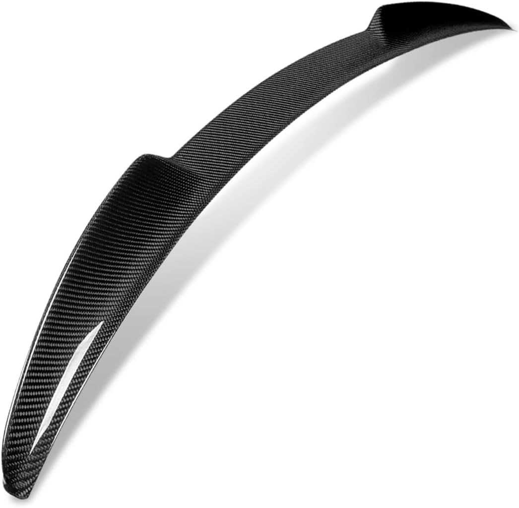 DNA MOTORING 2-SPC-7518-CF V-Style Carbon Fiber Duckbill Trunk Lid Spoiler Wing Compatible with 2021-2023 Kia K5