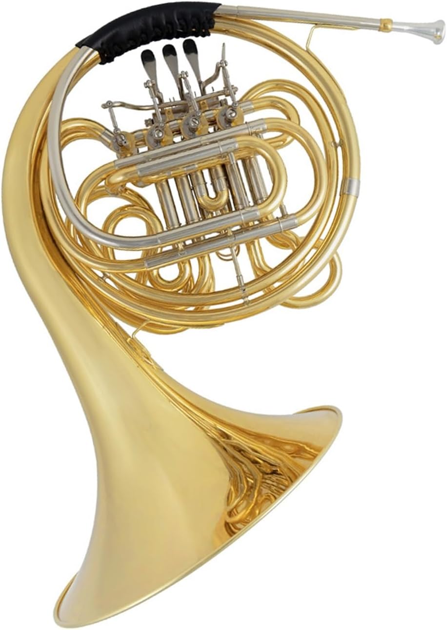 4 Key French Horn Professional Double Row French Horn F Flat B Tone Gold Lacquer Nickel Plated Copper Tube