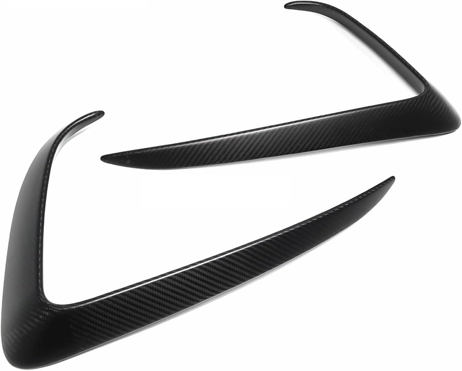 Car Exterior Front Bumper Fog Light Side Splitter Cover Trim 2pcs Matte Carbon Fiber Compatible For Tesla Model S 2021-2023 Accessories