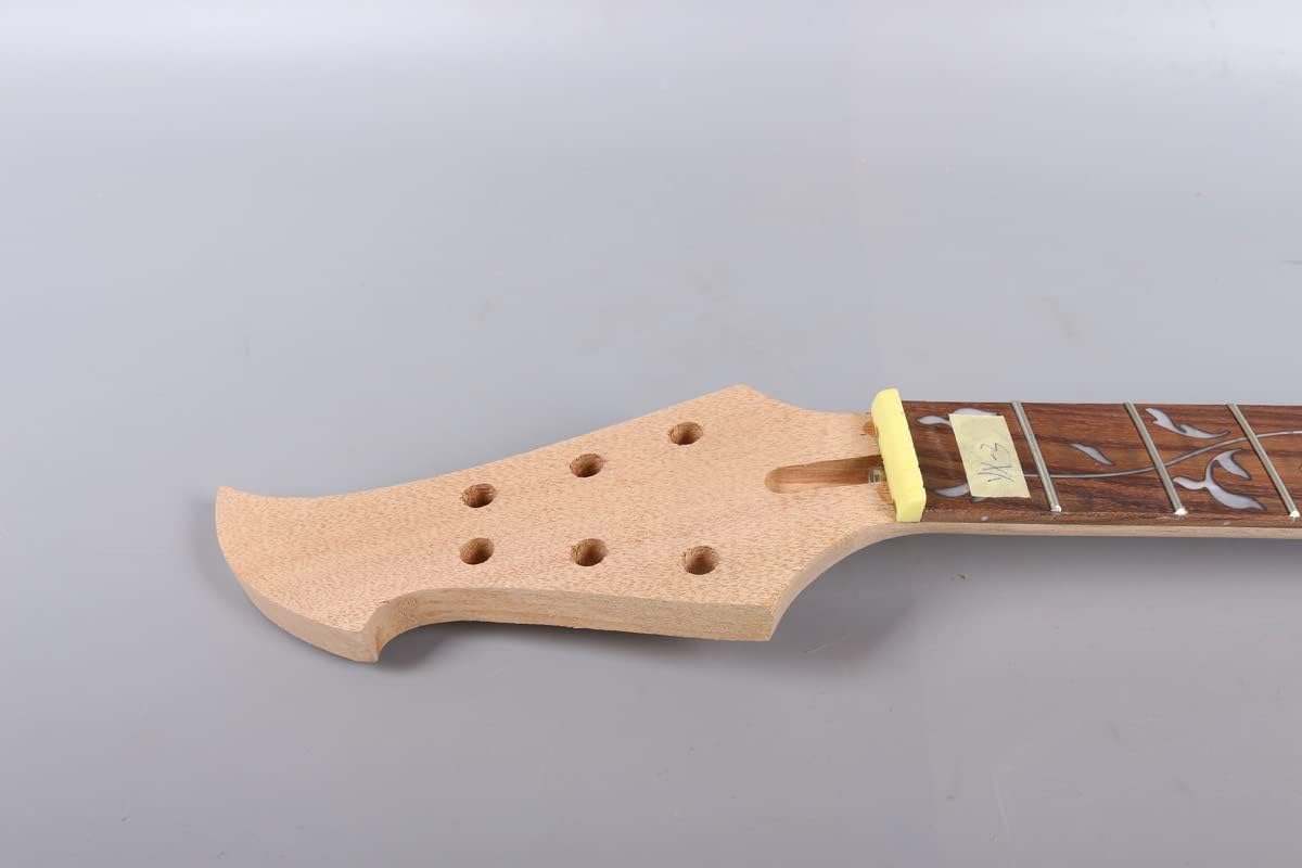 Yinfente Electric guitar neck 22 fret 24.75inch mahogany wood rosewood guitar fretboard vine inlay firebird bolt on DIY guitar necks Tree Inlay