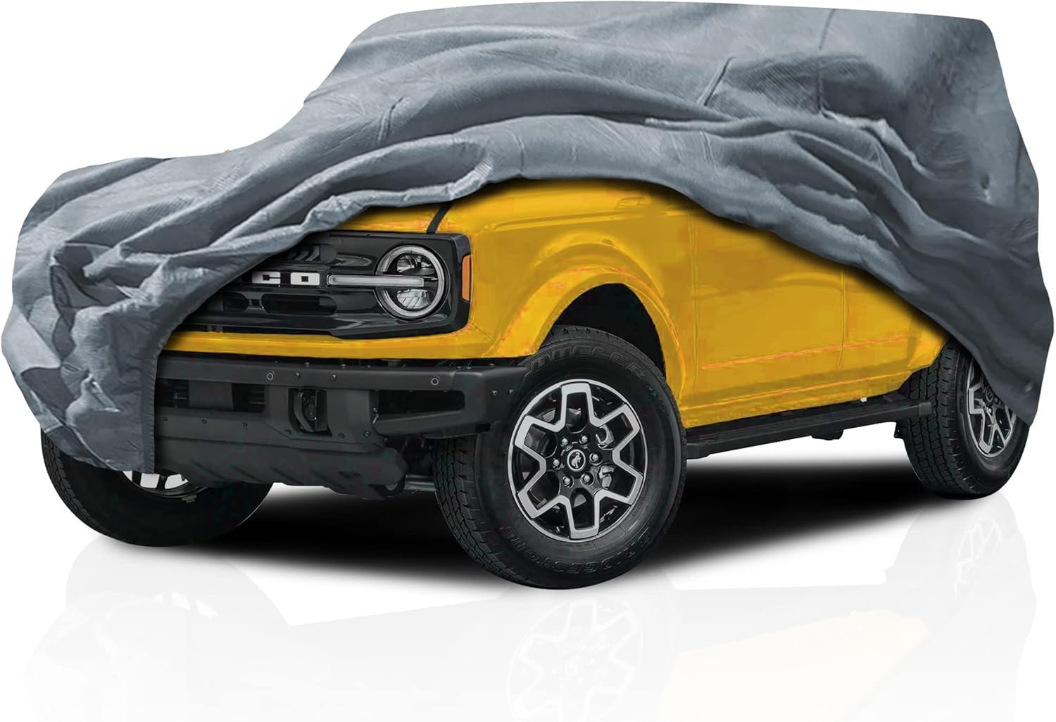 Supreme Full Car Cover - Semi Custom Fit for Ford Bronco Raptor 2021-present SUV 4-Door | All-Weather Protection: Waterproof, Dustproof, Windproof, UV-Resistant
