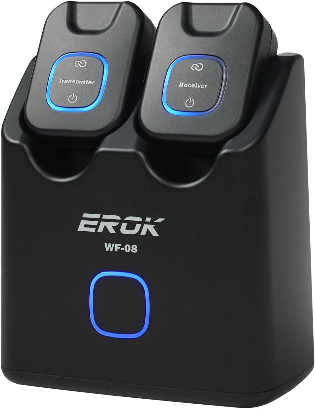 EROK WF-08 5.8GHz Wireless System for Guitar, Bass & Electric Instruments – 4.6ms Ultra-Low Latency, 48K/24bit, 30M Range, with Rechargeable Charging Case (WF-08)