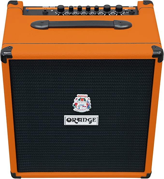 Orange Crush 50-Watt Bass Guitar Combo Amplifier Bundle with Instrument Cable and Austin Bazaar Polishing Cloth